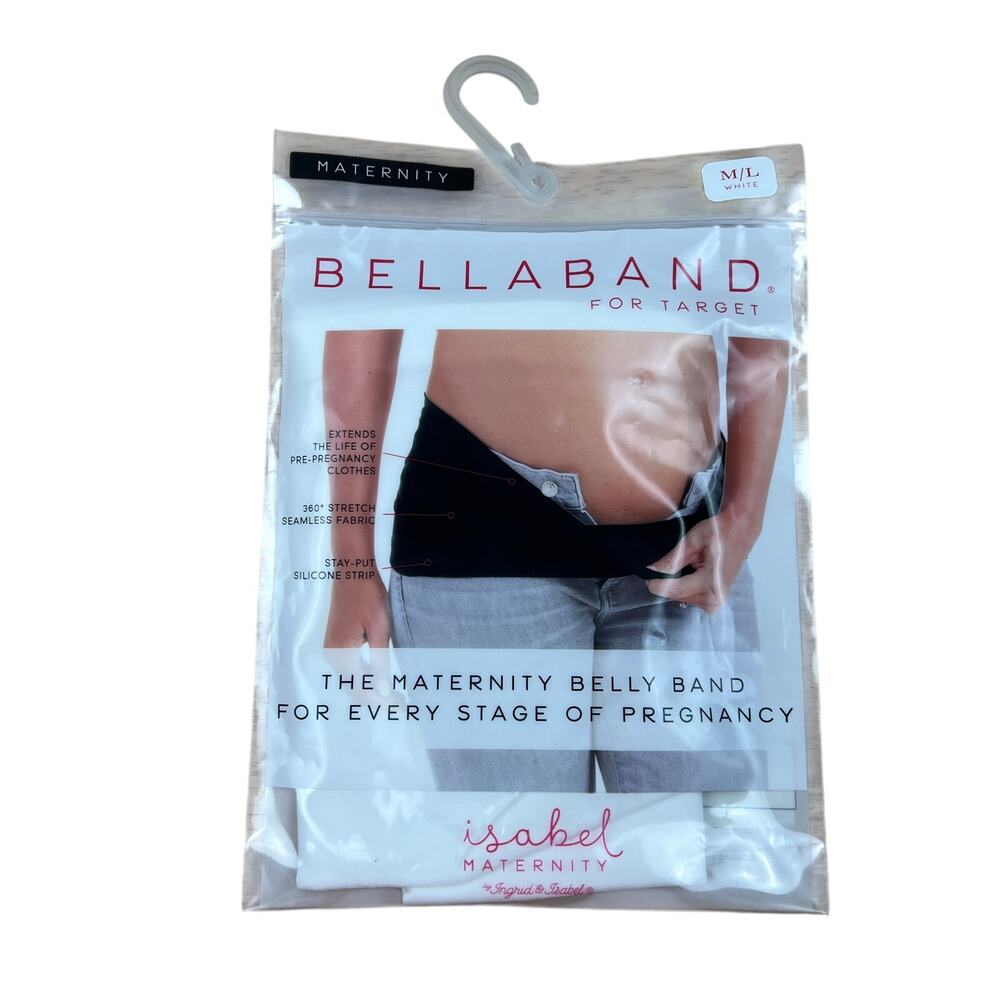 Isabel Maternity White Bellaband - Size Medium/Large - NWT